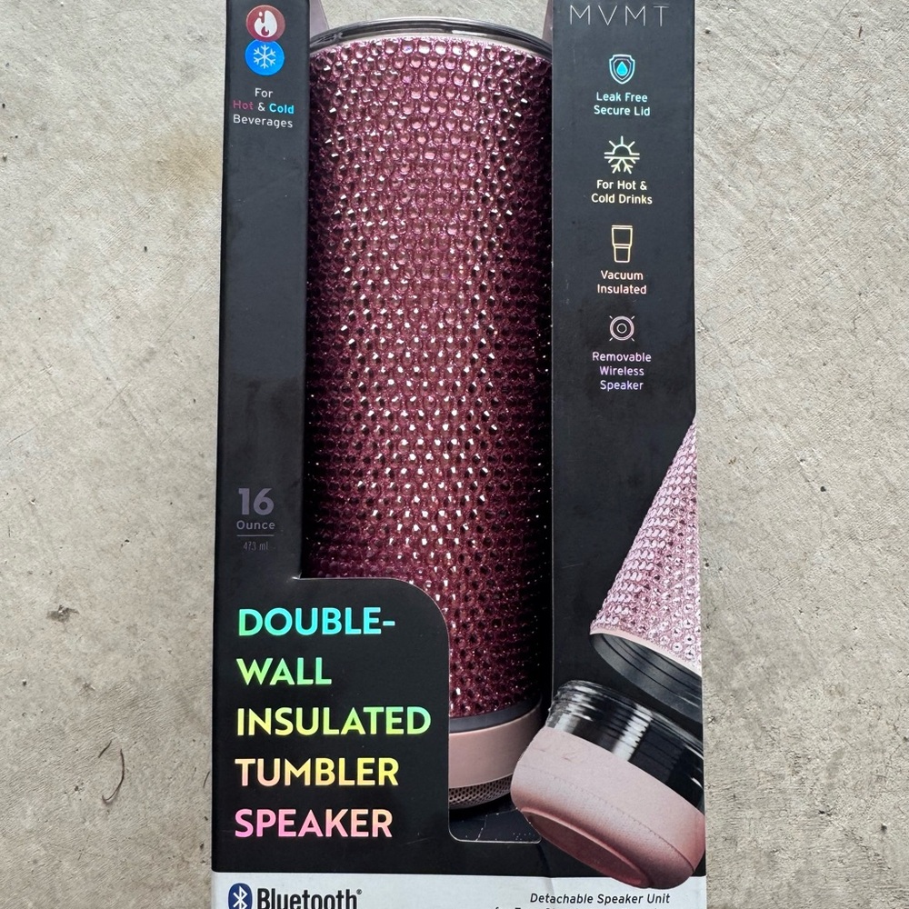 MVMT Rose Tumbler with Bluetooth Speaker